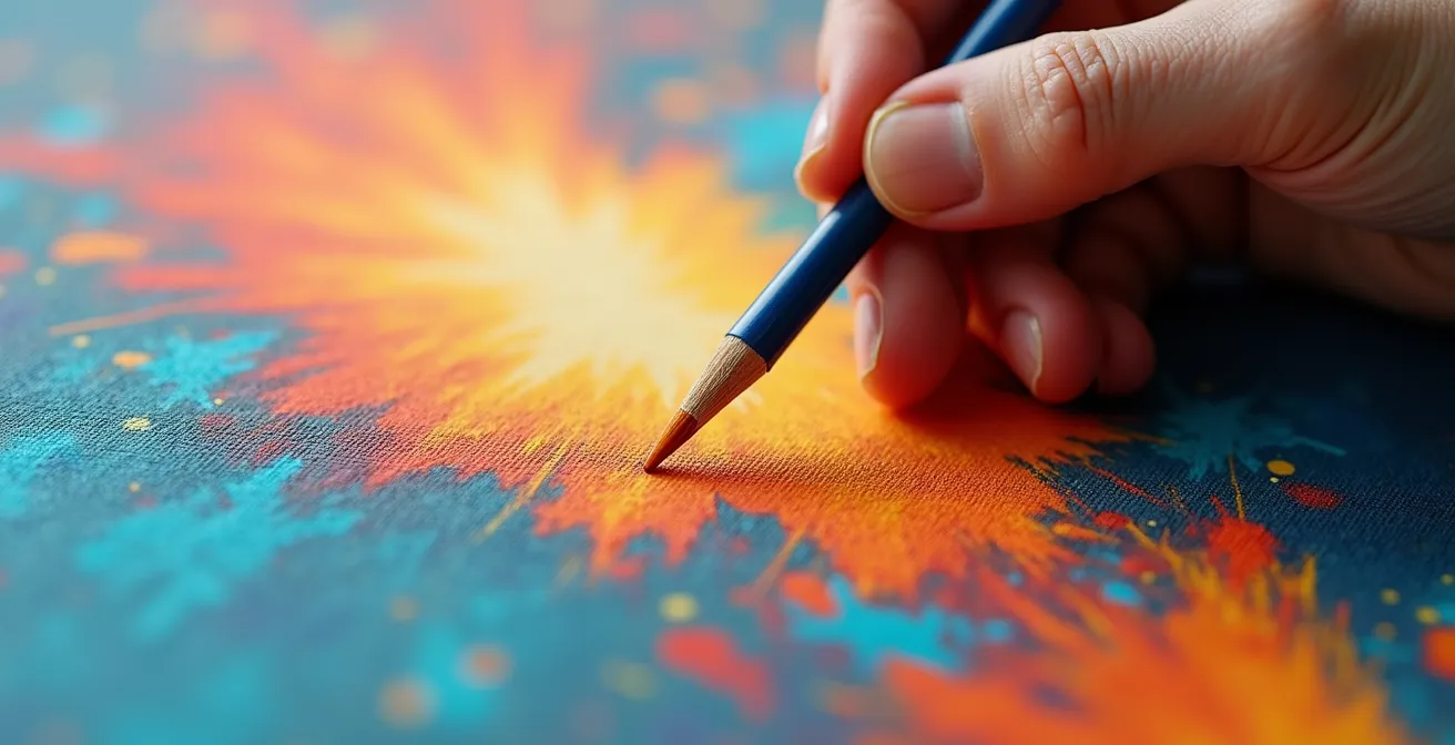 Artist refining AI-generated artwork through iterative process