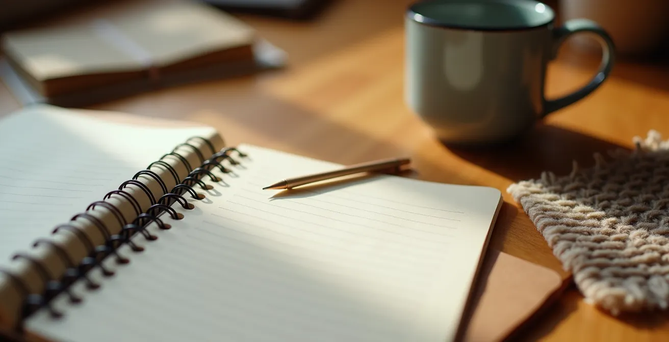 Macro view of an organized study space designed for deep focus