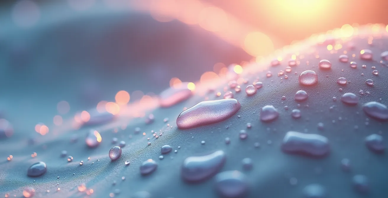 Macro view of healthy skin microbiome restoration process