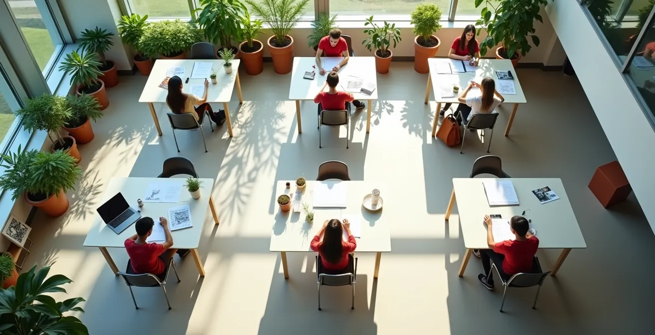 Students working together in a supportive virtual environment without surveillance